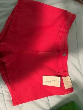 Sailor High-Rise Shorts in Bright Red